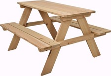 Kids wooden picnic table 100 - wooden,