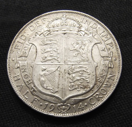 George 1914 silver half - v,