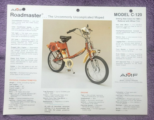 Vintage amf roadmaster - roadmaster, moped