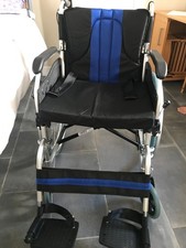lightweight folding self propel wheelchair 20" extra wide seat