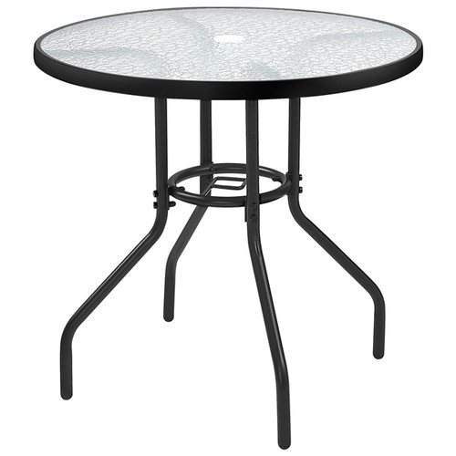 Black rounded outdoor coffee - rounded,