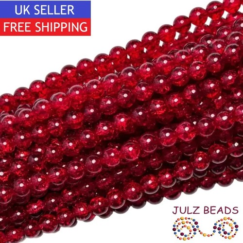 Dark red crackle glass 4mm - dark,