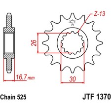 JT Racing Sprocket 15Z 525 -