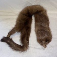 Vintage Brown White Mink Fur