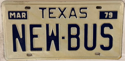 Vanity new bus license plate - vanity,