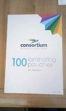 5 packs of 100 x A3 LAMINATING POUCHES  250 MICRONS - Consortium brand, new