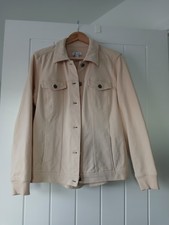 Denim & Co.  QVC Women's Stretch Cream Jacket L