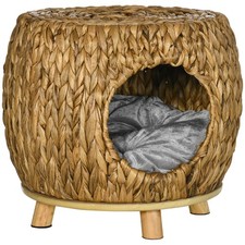 Wicker Rattan Cat House Bed &