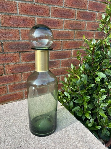 Large green glass apothecary - large,