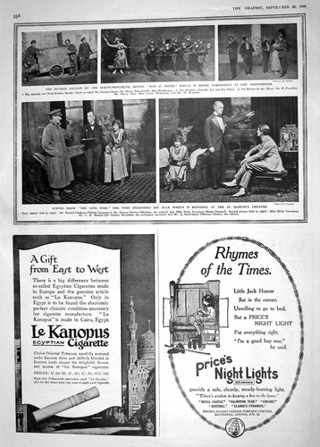 Old print 1918 theatre clarke - print,