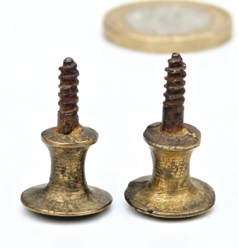 Pair small antique brass - pair,