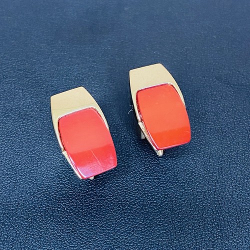 Vintage gold gilt cufflinks - gold,