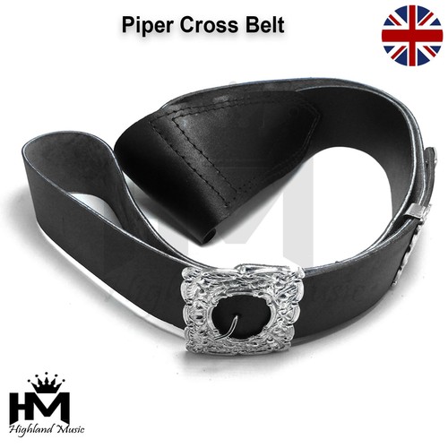 Leather black piper - black, cross