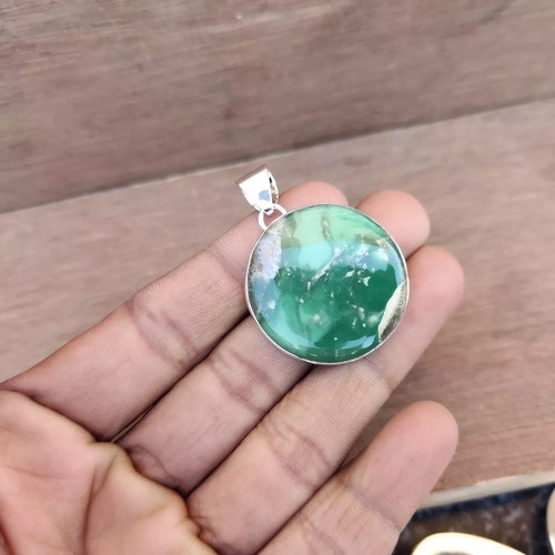 Variscite gemstone pendant 925 - variscite,