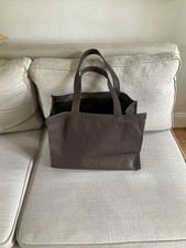 Real Leather Dark Chocolate Brown Tote Bag