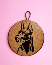 Doberman Wooden Hanging Plaque