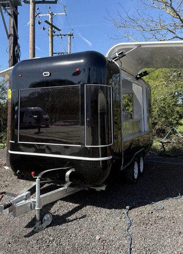 Black concession trailer with - black,