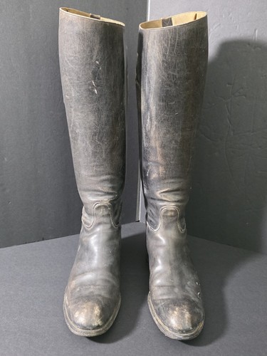 Vintage antique leather tall - antique,