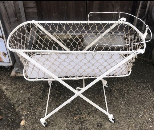 Victorian folding cot - victorian, wrought