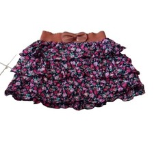 Ptetty Girls Fliral Rahrah Skirt With Elastic Belt Waist