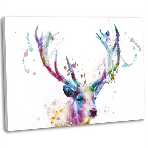 Stag deer head - deer, abstract