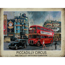 See London Iconic Red Routemaster Bus Nostalgic England Metal Wall Art