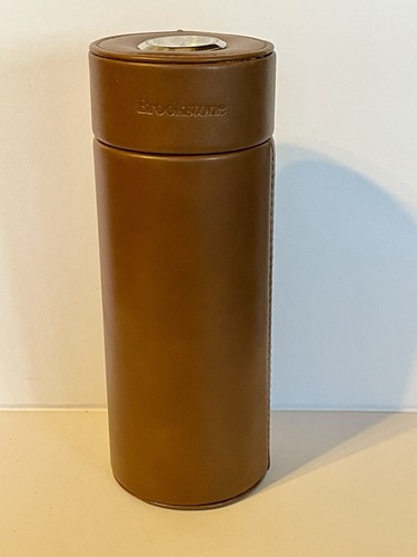 New brookstone leather travel - new,