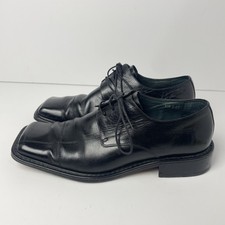 Dune Mens Black Leather Square