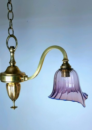 Art nouveau brass ceiling - brass,