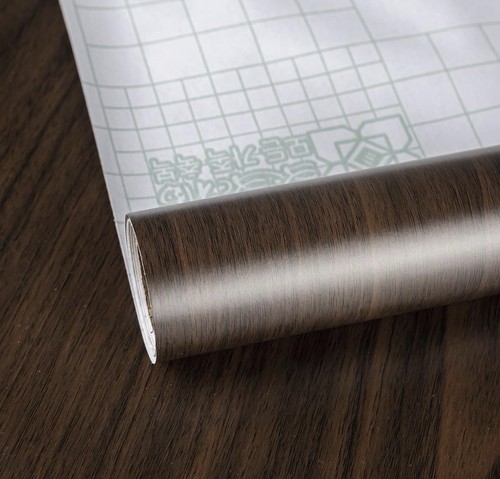 Black walnut effect wallpaper - black,