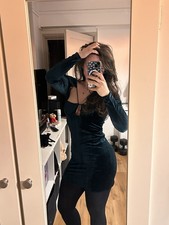 Zara Emerald Velvet Mini Dress