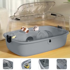 Luxury Transparent Skylight Hamster Castle Gerbil Mouse Cage Animal Play Home