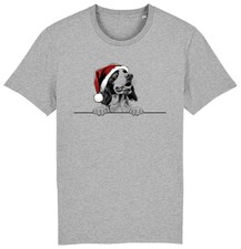 SPRINGER SPANIEL Christmas Dog T-Shirt Mens Womens Kids Dogs Gift Organic Top