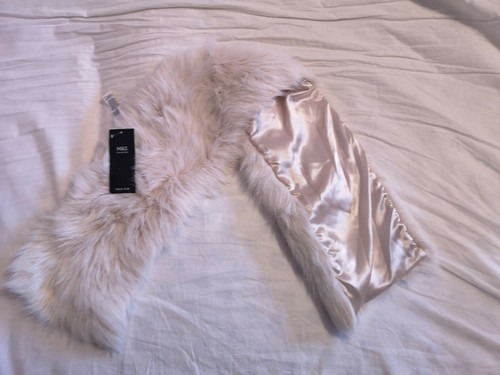 Ladies cream faux fur - cream,