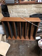 6 Tier Oak Wood Cd  Cabinet Wide