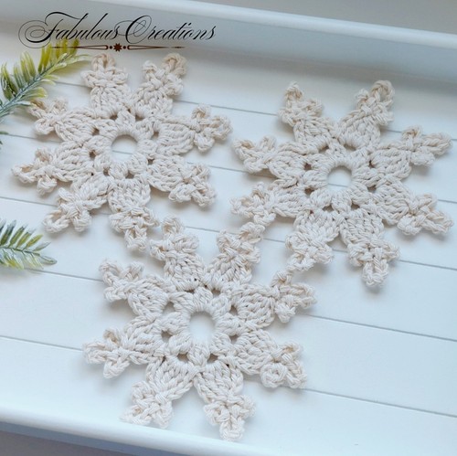 Large crochet snowflake - 3,