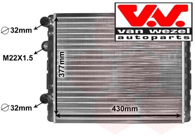Coolant radiator 58002129 van - 58002129,