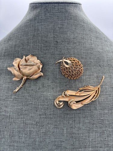 Three vintage gold - gold, toned