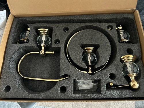 Gold bathroom piece set - set,