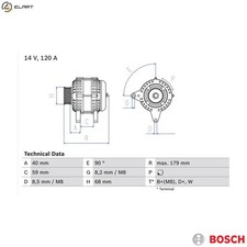 ALTERNATOR 0 986 040 360 FOR
