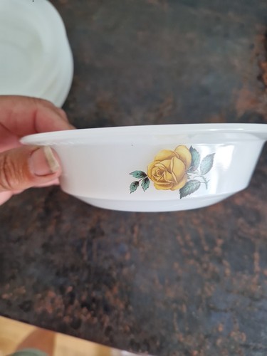 Phoenix glass bowl - glass, yellow