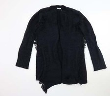 Cotton Blend Traders Womens Blue Round Neck Acrylic Blend Cardigan Size 8