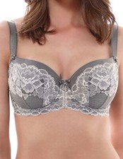 Fantasie Marianna Bra Silver Size 30F Underwired Half Cup Padded Balcony 9201
