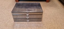 M&S Mirror Glass Pattern Print Large Jewellery Box