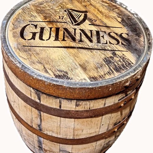 Solid oak half whisky barrel - half,