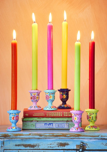 Hand painted candlestick - hand,