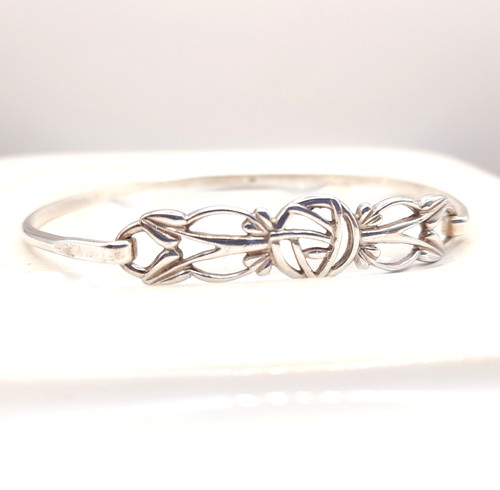 Vintage sterling silver bangle - sterling,