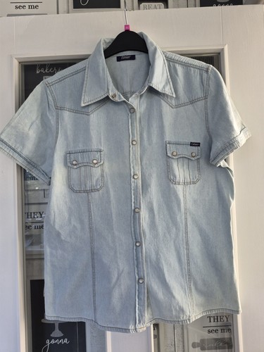 Ladies falmer denim shirt - , size