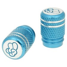 Valve Caps Set Peace Blue - Universal for Scooter, Moped and Quad/ATV Valve