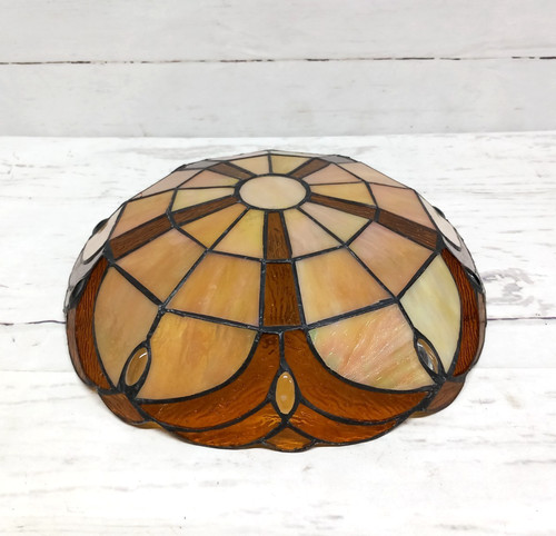Tiffany style amber glass - style,